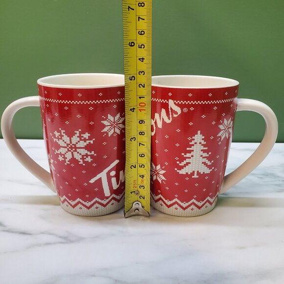 Mug - 2015 Limited Edition Tim Hortons Sweater Red Holiday 2 pack - Picture 7 of 9